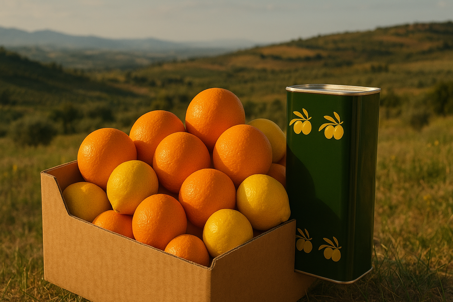 Box Agrumi + 1 L di Olio